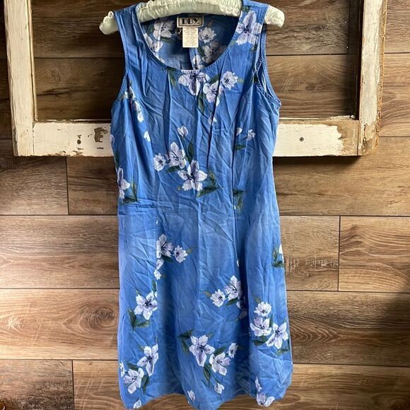 DBY Ltd Ladies Blue Floral Dress, Size 9/10 - Picture 1 of 3